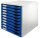 LEITZ Schubladenbox Form Set  blau 52810035, DIN A4 mit 10 Schubladen, 1 St.