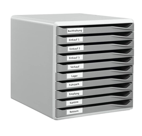 LEITZ Schubladenbox Form Set  dunkelgrau 52810089, DIN A4 mit 10 Schubladen, 1 St.