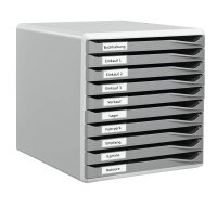 LEITZ Schubladenbox Form Set  dunkelgrau 52810089, DIN A4...