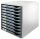 LEITZ Schubladenbox Form Set  dunkelgrau 52810089, DIN A4 mit 10 Schubladen, 1 St.