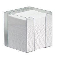 Zettelbox mit Stiftehalter transparent inkl. 850...
