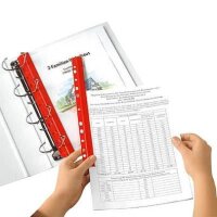 Expro Klemmschienen mit Abheftleiste rot DIN A4 30 Blatt, 25 St.