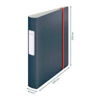 LEITZ Active Cosy Ordner samtgrau Karton 6,5 cm DIN A4, 1 St.