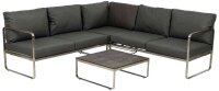 greemotion Loungegruppe Boston anthrazit, silber Metall,...