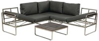 greemotion Loungegruppe Boston anthrazit, silber Metall,...
