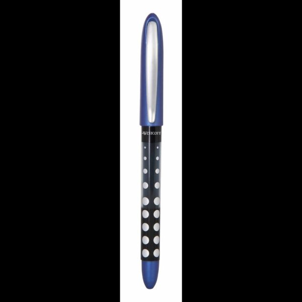 WESTCOTT PULSAR Tintenroller schwarz/blau 0,5 mm, Schreibfarbe: blau, 1 St.