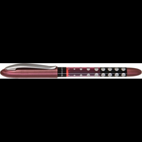 WESTCOTT PULSAR Tintenroller schwarz/rot 0,5 mm, Schreibfarbe: rot, 1 St.