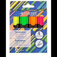 WESTCOTT Textmarker farbsortiert, 4 St.