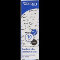WESTCOTT Kugelschreiberminen XB schwarz, 10 St.