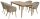 Garden Pleasure Sitzgruppe Visalia taupe, braun Kunststoff, Holz, 5-teilig