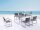 Garden Pleasure Sitzgruppe Ava, silber Kunststoff, Metall, 5-teilig