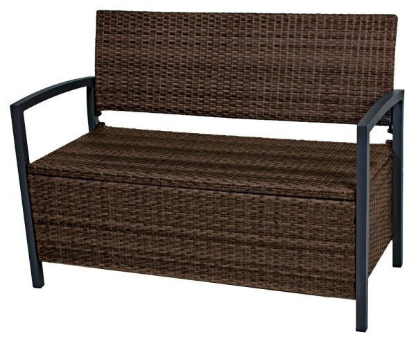 Garden Pleasure Gartenbank Ferrara 970304 coffee Kunststoff 117,0 cm