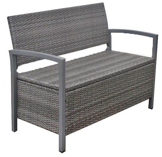 Garden Pleasure Gartenbank Ferrara 970303 dunkelgrau Kunststoff 117,0 cm