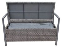 Garden Pleasure Gartenbank Ferrara 970303 dunkelgrau Kunststoff 117,0 cm