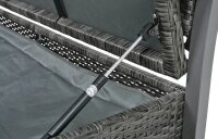 Garden Pleasure Gartenbank Ferrara 970303 dunkelgrau Kunststoff 117,0 cm