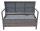 Garden Pleasure Gartenbank Ferrara 970303 dunkelgrau Kunststoff 117,0 cm