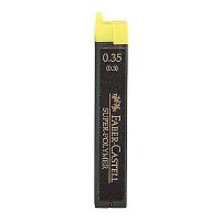 FABER-CASTELL SUPER-POLYMER Feinminen-Bleistiftminen schwarz HB 0,35 mm, 12 St.
