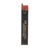 FABER-CASTELL SUPER-POLYMER Feinminen-Bleistiftminen schwarz B 0,5 mm, 12 St.