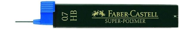 FABER-CASTELL SUPER-POLYMER Feinminen-Bleistiftminen schwarz HB 0,7 mm, 12 St.