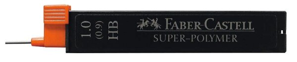 FABER-CASTELL SUPER-POLYMER Feinminen-Bleistiftminen schwarz HB 1,0 mm, 12 St.