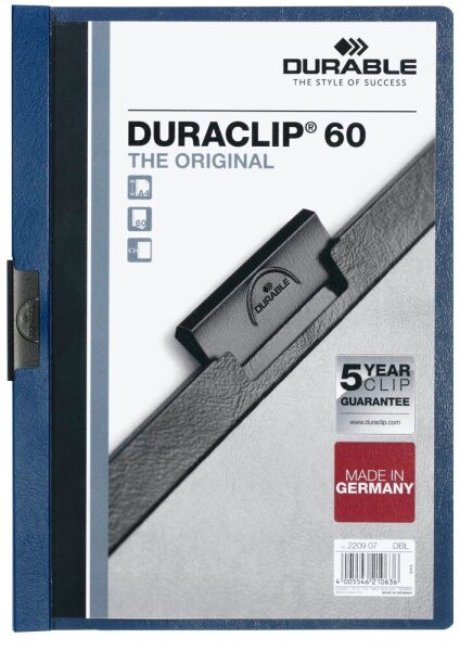 DURABLE Klemmhefter DURACLIP dunkelblau, 25 St.