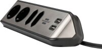 brennenstuhl estilo 4-fach Steckdosenleiste 2,0 m silber mit USB-Buchse