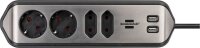 brennenstuhl estilo 4-fach Steckdosenleiste 2,0 m silber mit USB-Buchse
