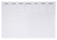 RNK-Verlag Schreibtischunterlage Office - liniert & kariert weiß Papier 48,0 x 33,0 cm, 30 Blatt