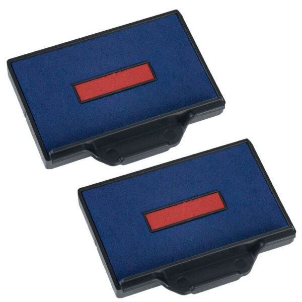 trodat Ersatzstempelkissen 6/56/2 blau/rot 5,6 x 3,3 cm, 2 St.