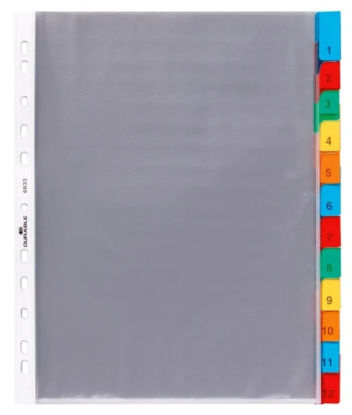 DURABLE Ordnerregister DIN A4 Vollformat, Überbreite...