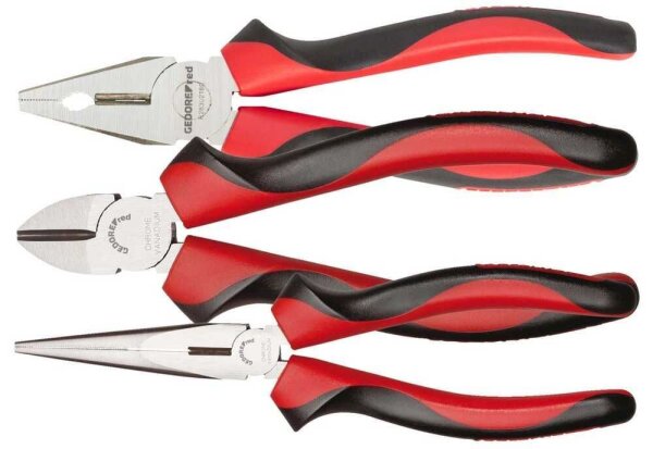 GEDOREred Zangen-Set 3301155, Länge: 18,0, 16,0, 20,0 cm, 3-tlg., 1 Set