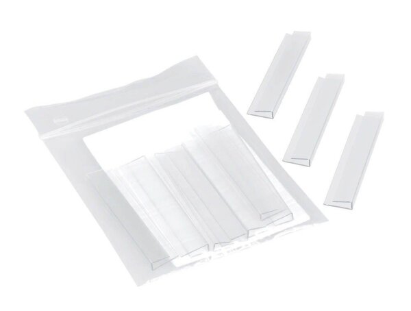 styro Beschriftungsschilder mit Clip transparent, 10 St.