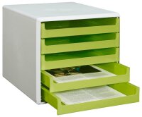 M&M Schubladenbox  lindgrün 30050931, DIN A4 mit...