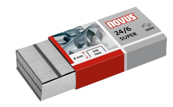 novus Heftklammern SUPER 24/6, 1.000 St.