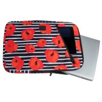 Exacompta Laptophülle Mohnblume Kunstfaser rot bis...