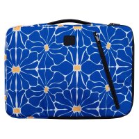 Exacompta Laptophülle Flower Kunstfaser blau bis...