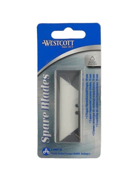 WESTCOTT Cuttermesser-Klingen silber 19 mm, 3 St.