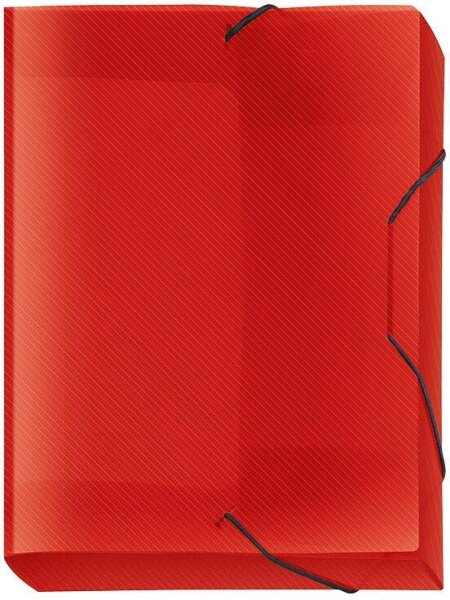 VELOFLEX Heftbox Crystal 3,0 cm transparent rot, 1 St.