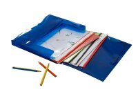 VELOFLEX Heftbox Crystal 3,0 cm transparent blau, 1 St.