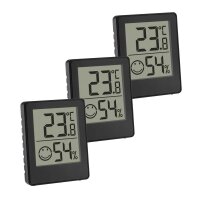 TFA® 30.5039 Thermo-Hygrometer schwarz, 3 St.