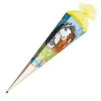ROTH Schultüte Blumenpferde 85,0 cm mehrfarbig