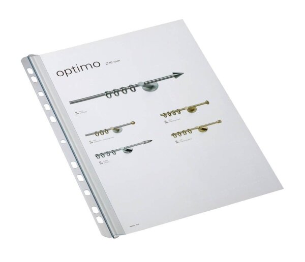 DURABLE Klemmschienen mit Abheftleiste transparent DIN A4 60 Blatt, 50 St.