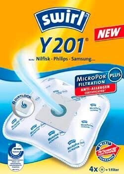 swirl® MicroPor Filtration Y 201 Staubsaugerbeutel, 4 St.
