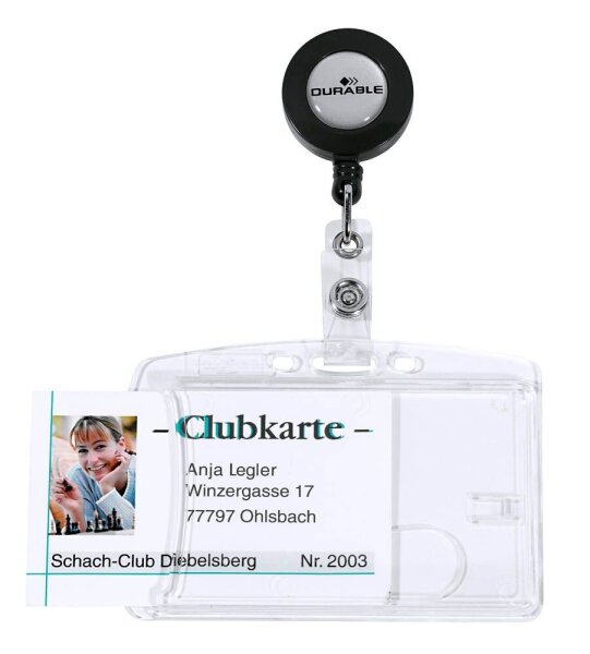 DURABLE Namensschilder mit Jojo 8,5 x 5,4 cm, 10 St.