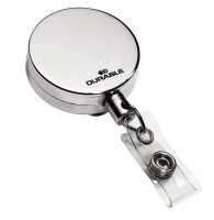 DURABLE Ausweishalter Jojo CHROME 822523, Clip, silber,...
