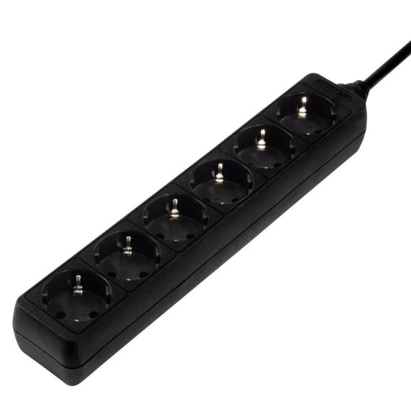 hama 6-fach Steckdosenleiste 1,4 m schwarz