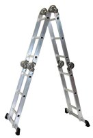 SZ Metall Gelenkleiter silber 4x 3 Sprossen, H: 330,0 cm