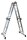 SZ Metall Gelenkleiter silber 4x 3 Sprossen, H: 330,0 cm