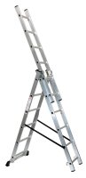 SZ Metall Vielzweckleiter silber 3x 6 Sprossen, H: 381,0 cm