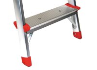 SZ Metall Stehleiter einseitig silber 4 Stufen, H: 157,0 cm